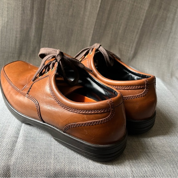 M&S Shoes Mens US 8 Brown Faux Leather Air Flex Total Comfort Extra Wide Fit - Picture 5 of 16